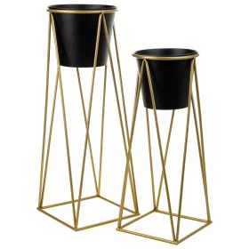 Set de pots de fleurs Alexandra House Living Noir Métal Fer 26 x 68 x 80 cm 2 Pièces de Alexandra House Living, Cache-pots - ...