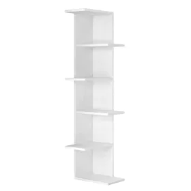 Estante de Esquina Alexandra House Living Branco Madeira MDP 37 x 141 x 24 cm 4 Prateleiras de Alexandra House Living, Estant...