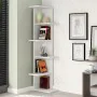 Corner Shelves Alexandra House Living White Wood MDP 37 x 141 x 24 cm 4 Shelves by Alexandra House Living, Bookcases - Ref: D...