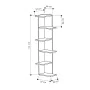 Scaffale ad Angolo Alexandra House Living Rovere Legno MDP 37 x 141 x 24 cm 4 Mensole di Alexandra House Living, Librerie - R...