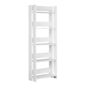 Librairie Alexandra House Living Blanc Bois MDP 57 x 155 x 25 cm 5 Etagères de Alexandra House Living, Bibliothèques - Réf : ...