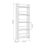 Libreria Alexandra House Living Bianco Legno MDP 57 x 155 x 25 cm 5 Mensole di Alexandra House Living, Librerie - Rif: D16329...