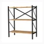 Librería Alexandra House Living Negro Roble Metal Madera MDP 66 x 85 x 34 cm industrial 3 Estantes de Alexandra House Living,...