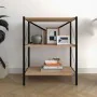 Bookshop Alexandra House Living Black Oak Metal Wood MDP 66 x 85 x 34 cm industrial 3 Shelves by Alexandra House Living, Book...