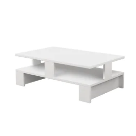 Table Basse Alexandra House Living Blanc Bois MDP 80 x 28 x 50 cm Double hauteur de Alexandra House Living, Tables - Réf : D1...