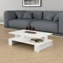 Table Basse Alexandra House Living Blanc Bois MDP 80 x 28 x 50 cm Double hauteur de Alexandra House Living, Tables - Réf : D1...