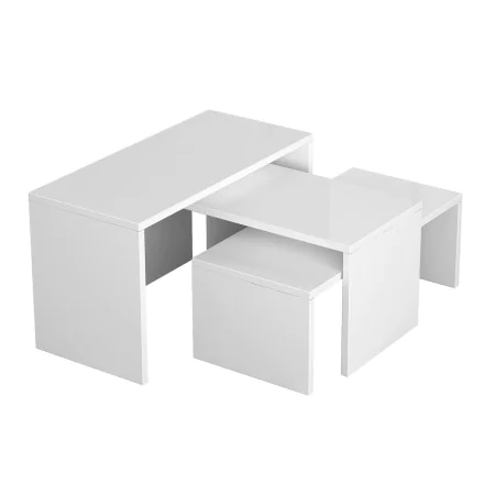 Jeu de 3 tables Alexandra House Living Blanc Bois MDP 32 x 65 x 30 cm 24 x 65 x 30 cm 39 x 65 x 30 cm de Alexandra House Livi...