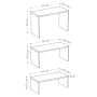 Jeu de 3 tables Alexandra House Living Blanc Bois MDP 32 x 65 x 30 cm 24 x 65 x 30 cm 39 x 65 x 30 cm de Alexandra House Livi...