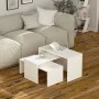 Jeu de 3 tables Alexandra House Living Blanc Bois MDP 32 x 65 x 30 cm 24 x 65 x 30 cm 39 x 65 x 30 cm de Alexandra House Livi...