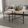 Conjunto de 2 mesas Alexandra House Living Preto Eik Metal Madeira MDP 50 x 40 x 50 cm 65 x 50 x 65 cm de Alexandra House Liv...