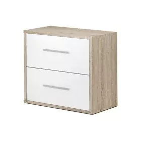 Nightstand Alexandra House Living White Metal Wood MDP 40 x 41 x 28 cm 2 drawers by Alexandra House Living, Bedside Tables - ...