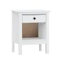 Comodino Alexandra House Living Bianco Metallo Legno di pino 47 x 60 x 35 cm 1 cassetto di Alexandra House Living, Comodini -...