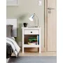 Comodino Alexandra House Living Bianco Metallo Legno di pino 47 x 60 x 35 cm 1 cassetto di Alexandra House Living, Comodini -...