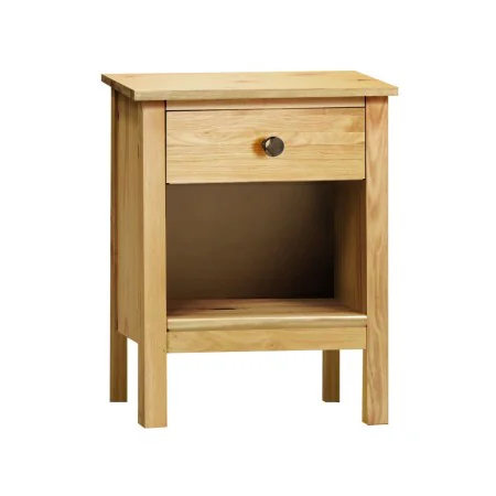 Mesita de Noche Alexandra House Living Miel Roble Metal Madera de pino 47 x 60 x 35 cm 1 cajón de Alexandra House Living, Mes...