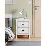 Mesa de Cabeceira Alexandra House Living Branco Metal madeira de pinho 48 x 62 x 36 cm 2 gavetas de Alexandra House Living, M...