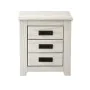 Mesa de Cabeceira Alexandra House Living Branco Metal madeira de pinho 43 x 50 x 32 cm 3 gavetas de Alexandra House Living, M...