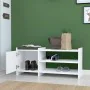 Shoe bench Alexandra House Living White Grey 100 x 44 x 35 cm 2 Shelves 1 door by Alexandra House Living, Shoe organisers - R...