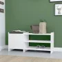 Shoe bench Alexandra House Living White Grey 100 x 44 x 35 cm 2 Shelves 1 door by Alexandra House Living, Shoe organisers - R...