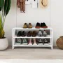 Shoe bench Alexandra House Living White 84 x 44 x 29 cm 2 Shelves by Alexandra House Living, Shoe organisers - Ref: D1632963,...