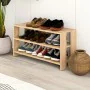 Shoe bench Alexandra House Living Brown 84 x 44 x 29 cm 2 Shelves by Alexandra House Living, Shoe organisers - Ref: D1632964,...