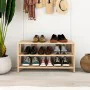 Banco para sapatos Alexandra House Living Castanho 84 x 44 x 29 cm 2 Prateleiras de Alexandra House Living, Sapateiras - Ref:...