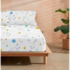 Fitted bottom sheet Decolores Cosmos Multicolour King size by Decolores, Sheets and pillowcases - Ref: S9809779, Price: 36,45...