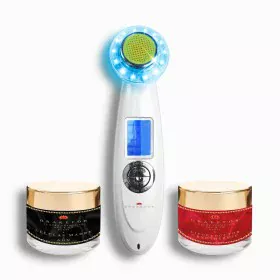 Masseur Facial avec Radiofréquence, Photothérapie et Électrostimulation Drakefor 9902 Blanc 3 Pièces de Drakefor, Appareils d...