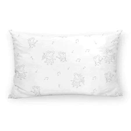 Funda de almohada Peppa Pig Gris Multicolor 175 Hilos 30 x 50 cm 100 % algodón de Peppa Pig, Sábanas y fundas de almohada - R...