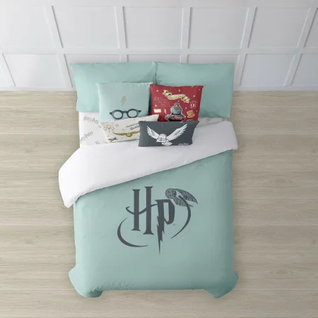 Copripiumino Harry Potter Mint Multicolore 175 Fili 260 x 240 cm Osimano di Harry Potter, Piumini e copripiumini - Rif: S9814...