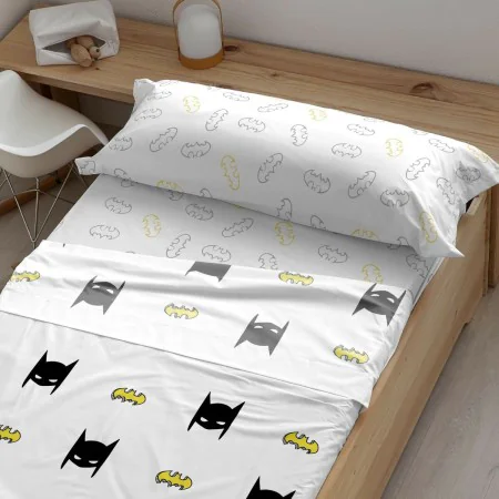 Conjunto de Lençóis Batman Batmask Multicolor Cama 105 cm de Batman, Lençóis e capas de almofadas - Ref: S9814308, Preço: 63,...