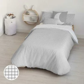 Housse de Couette Kids&Cotton Vichy Gris 155 x 220 cm de Kids&Cotton, Housses de couettes - Réf : S9814512, Prix : 43,84 €, R...