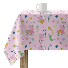 Stain-proof resined tablecloth Peppa Pig Free Time 1 Multicolour 150 x 150 cm by Peppa Pig, Tablecloths - Ref: S9814813, Pric...