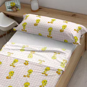 Set di Lenzuola Looney Tunes Tweety Multicolore 175 x 270 cm di Looney Tunes, Lenzuola e federe per cuscino - Rif: S9815584, ...