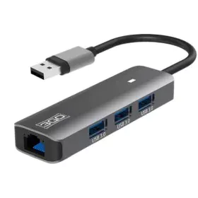 Hub USB 3GO HUB37PETH2 Grigio (1 Unità) di 3GO, Hub USB - Rif: S9900114, Prezzo: 17,64 €, Sconto: %