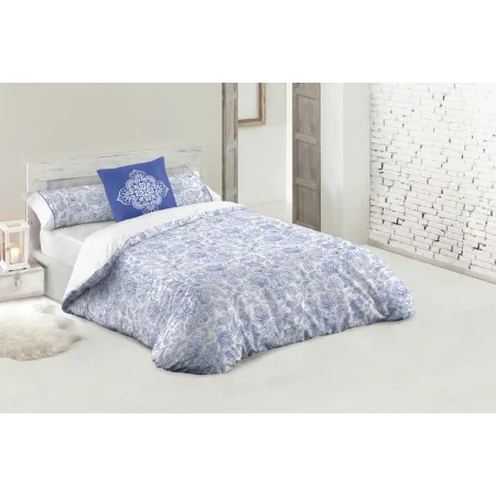 Duvet cover set Hosteline AZAHAR Blue Double 2 Pieces by Hosteline, Quilts and quilt covers - Ref: D2100524, Price: 35,96 €, ...