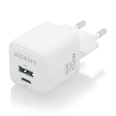 Chargeur mural Aisens ASCH-20W2P010-W Blanc 20 W (1 Unité) de Aisens, Chargeurs - Réf : S9900943, Prix : 7,60 €, Remise : %