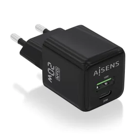 Wandladegerät Aisens ASCH-20W2P011-BK 20 W Schwarz (1 Stück) von Aisens, Ladegeräte - Ref: S9900944, Preis: 7,60 €, Rabatt: %