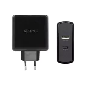 USB Wall Charger Aisens ASCH-2PD45A-BK 57 W Black USB-C by Aisens, Chargers - Ref: S9900951, Price: 13,59 €, Discount: %