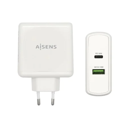 Chargeur Voiture Mur Aisens ASCH-2PD45A-W Blanc 57 W USB-C (1 Unité) de Aisens, Chargeurs - Réf : S9900952, Prix : 13,59 €, R...