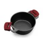 Cacerola con Tapa de Cristal BRA A410328 Negro Rojo de BRA, Cacerolas - Ref: S9902050, Precio: 45,28 €, Descuento: %