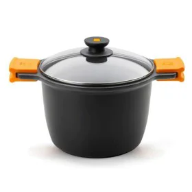 Casserole with Lid BRA A273905 Black Black/Orange Metal Aluminium Cast aluminium (1 Unit) by BRA, Braising Pans - Ref: S99020...