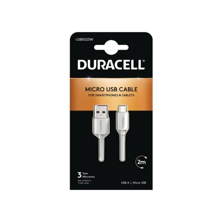 Câble USB DURACELL USB5023W 2 m Blanc (1 Unité) de DURACELL, Câbles USB - Réf : S9903085, Prix : 7,50 €, Remise : %