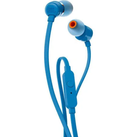 Headphones with Microphone JBL T110 Blue by JBL, Headphones and accessories - Ref: S9904017, Price: 9,85 €, Discount: %