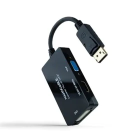 Adaptador DisplayPort a VGA/DVI/HDMI NANOCABLE 10.16.3301-ALL Negro 20 cm de NANOCABLE, Adaptadores DVI-HDMI - Ref: S9904834,...