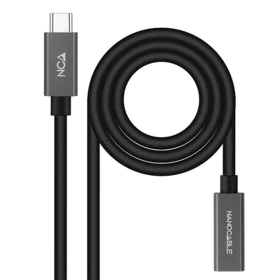 Cabo Alargador USB-C NANOCABLE 10.01.4400 Preto 50 cm (1 Unidade) de NANOCABLE, Cabos USB - Ref: S9904943, Preço: 7,30 €, Des...