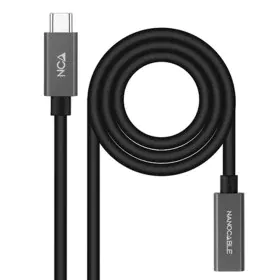 Cable Alargador USB-C NANOCABLE 10.01.4400 Negro 50 cm (1 unidad) de NANOCABLE, Cables USB - Ref: S9904943, Precio: 7,30 €, D...