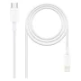 Cable Lightning NANOCABLE 10.10.0602 Blanco 2 m de NANOCABLE, Cables Lightning - Ref: S9905254, Precio: 6,12 €, Descuento: %