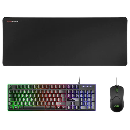 Clavier et Souris Gaming Mars Gaming MCPXBES Noir Espagnol Qwerty de Mars Gaming, Ensembles Clavier et Souris - Réf : S990720...