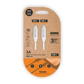 USB-C to USB-C Cable Tech One Tech TEC2204 1 m White (1 Unit) by Tech One Tech, USB Cables - Ref: S9907624, Price: 6,04 €, Di...