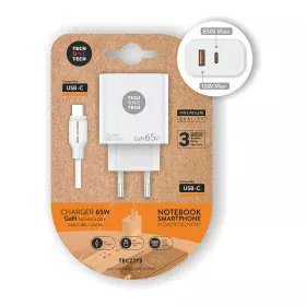 Caricabatterie da Parete + Cavo USB-C Tech One Tech TEC2273 Bianco 65 W di Tech One Tech, Caricabatterie - Rif: S9907645, Pre...